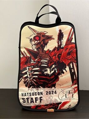 Equilibrium Katsucon 2024 Mecha Anime Staff Bag designed by Sarah Miller